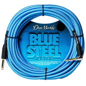 Dean Markley Blue Steel gitarski instrument kabl 3m sa ugaonim džekom