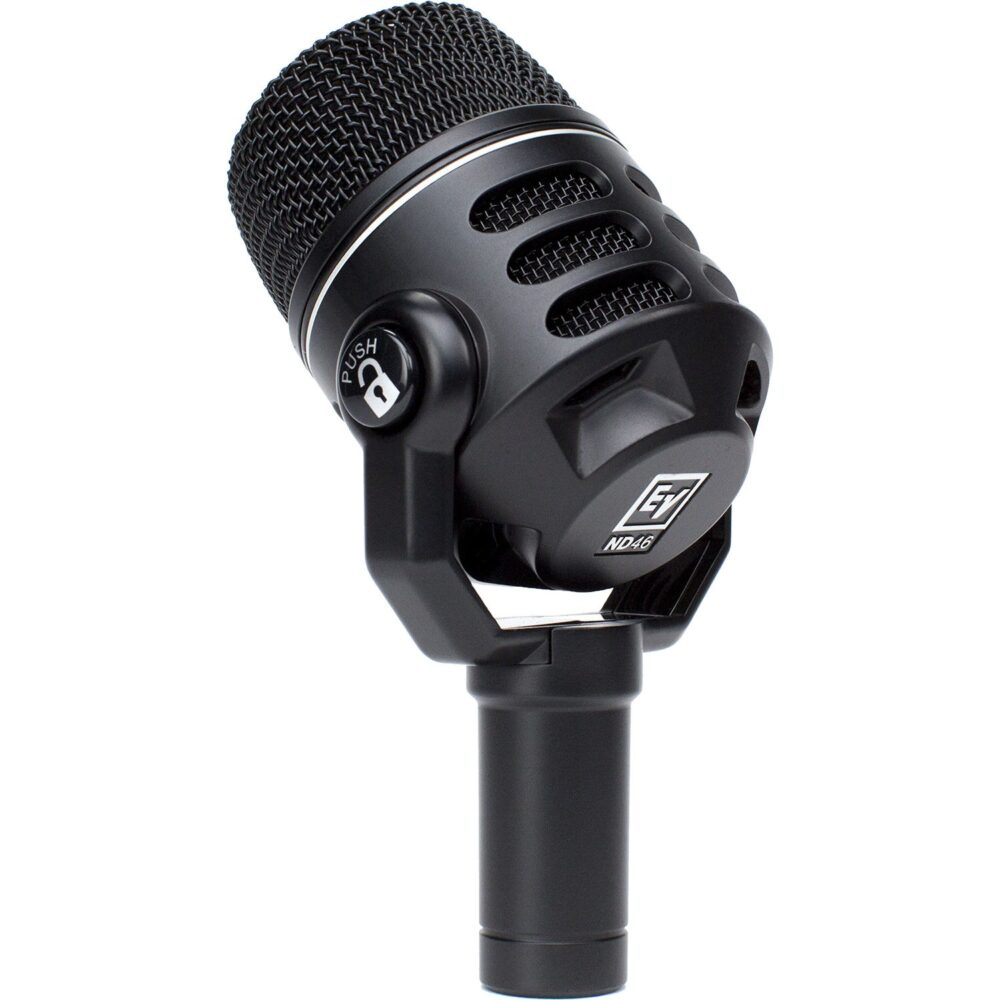 Electro-Voice ND46, instrumentalni mikrofon, dinamički mikrofon, mikrofon za gitarska pojačala, superkardioidni mikrofon, EV ND serija, mikrofon za duvače, studijska oprema. Prodaja u Artist d.o.o. prodavnicama Banja Luka, Sarajevo.