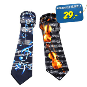 Kravata Violinski ključ plava FK0110