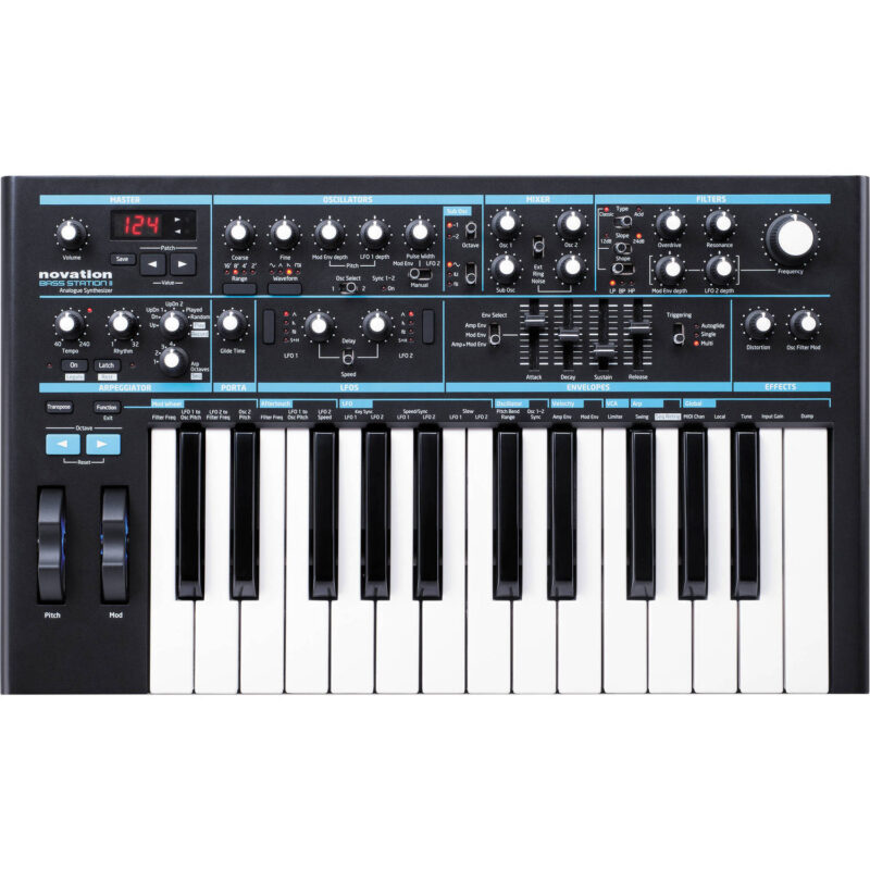 Novation Bass Station II monofoni analogni sintezator sa AFX režimom i 25 dirki za produkciju basova i leadova - Prodaja Artist d.o.o. Banja Luka, Sarajevo
