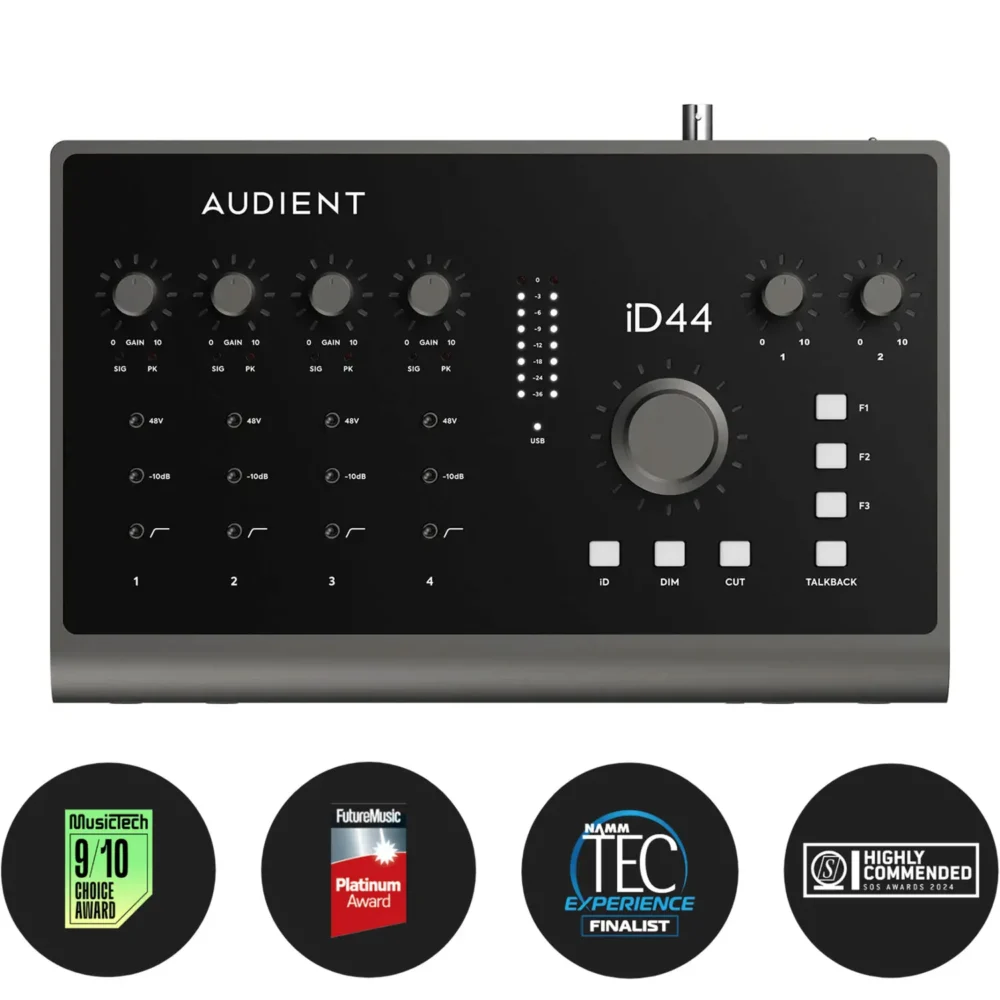 Audient iD44 MKII 20x24 USB-C audio interfejs sa 4 mikrofonska ulaza i ADAT proširenjem Prodaja Artist d o o Banja Luka Sarajevo