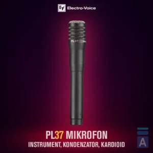 Electro-Voice PL37, overhead mikrofon, kondenzatorski mikrofon, mikrofon za činele, EV PL serija, mikrofon za hi-hat, instrumentalni kondenzatorski mikrofon, studijska oprema. Prodaja u Artist d.o.o. prodavnicama Banja Luka, Sarajevo.