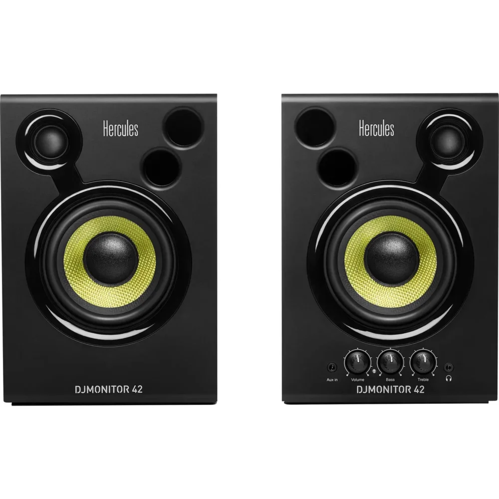 Hercules DJMonitor 42 aktivni multimedijalni zvučnici sa 4" wooferima i RCA ulazima. Prodaja Artist d.o.o. Banja Luka, Sarajevo.