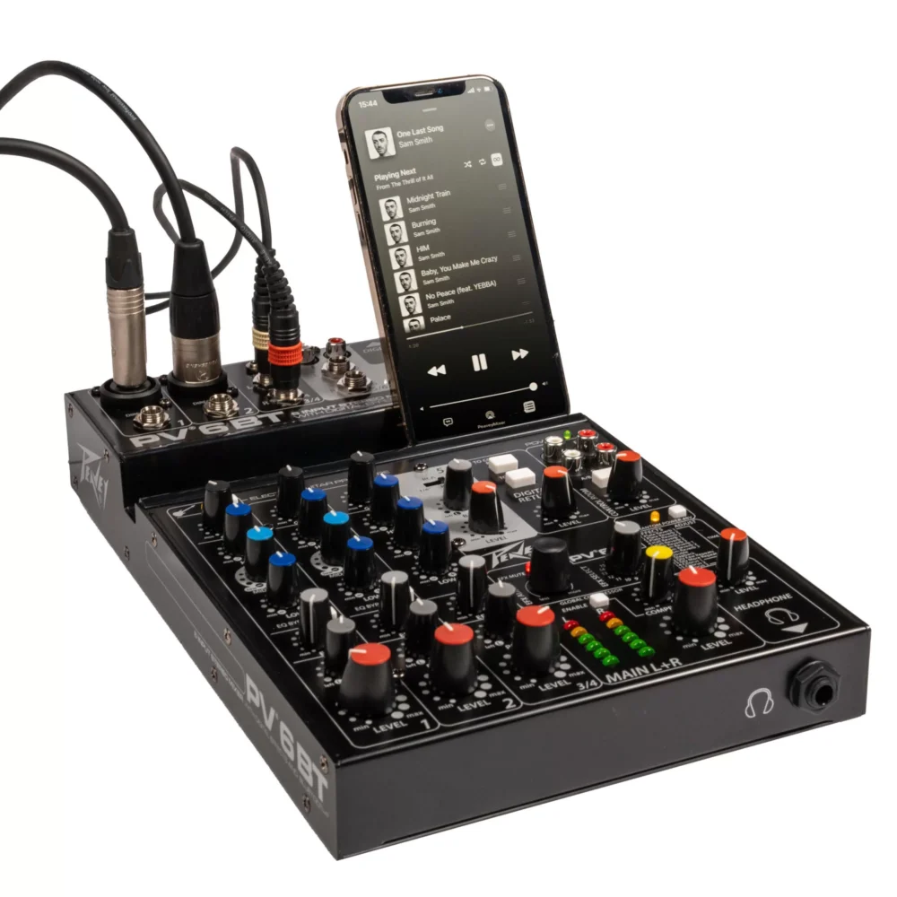 Peavey PV 6 BT mikseta sa Bluetooth povezivanjem, USB streaming funkcijom, XLR i stereo ulazima, idealna za studio i live upotrebu. Prodaja Artist d.o.o. Banja Luka, Sarajevo