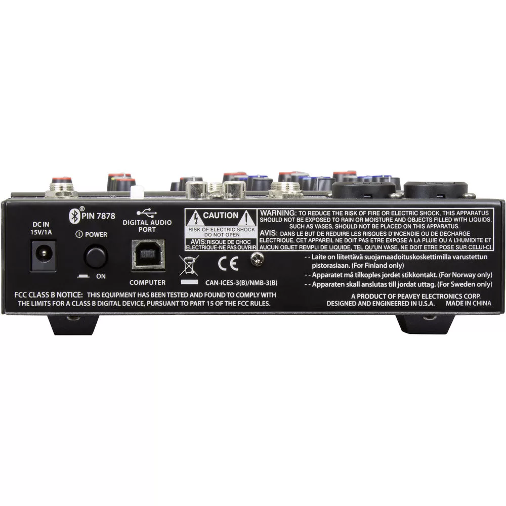 Peavey PV 6 BT mikseta sa Bluetooth povezivanjem, USB streaming funkcijom, XLR i stereo ulazima, idealna za studio i live upotrebu. Prodaja Artist d.o.o. Banja Luka, Sarajevo
