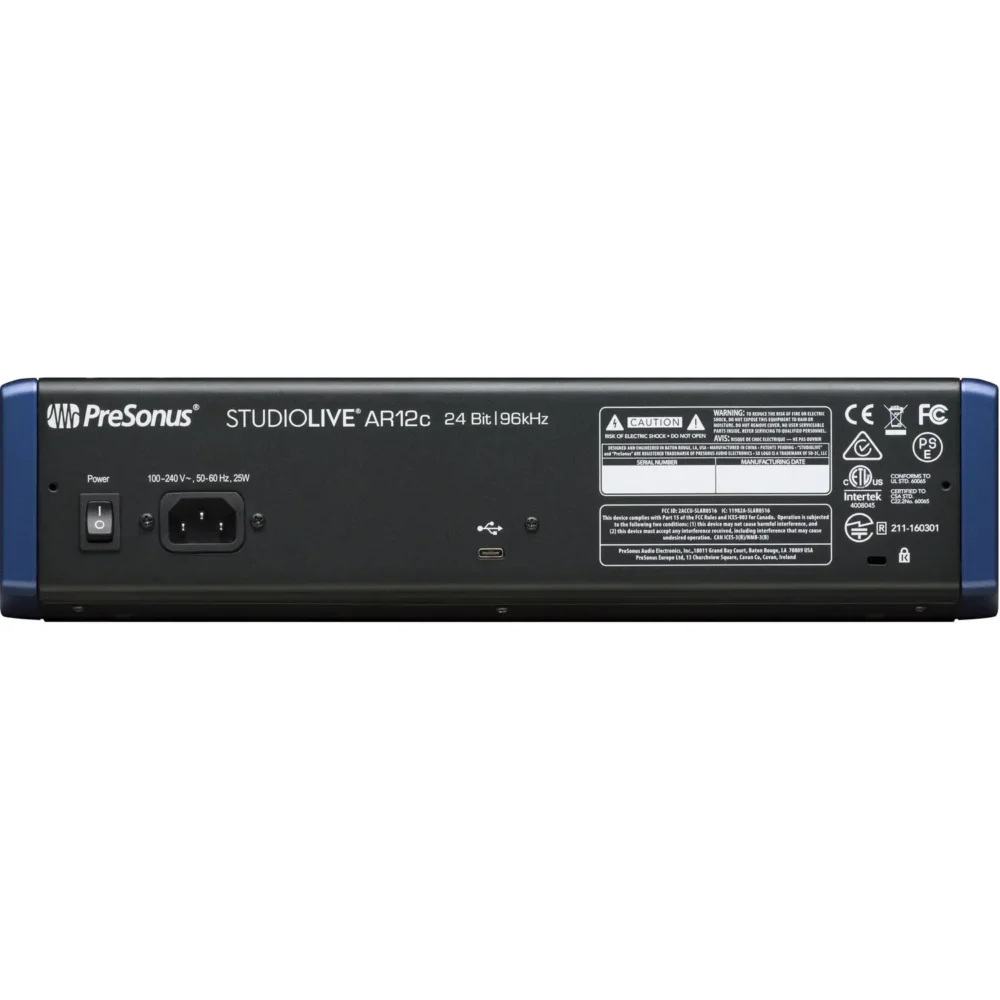 PreSonus StudioLive AR12c USB-C 14-kanalni mikser za studio, live i snimanje sa XMAX preampima. Prodaja Artist d.o.o. Banja Luka, Sarajevo