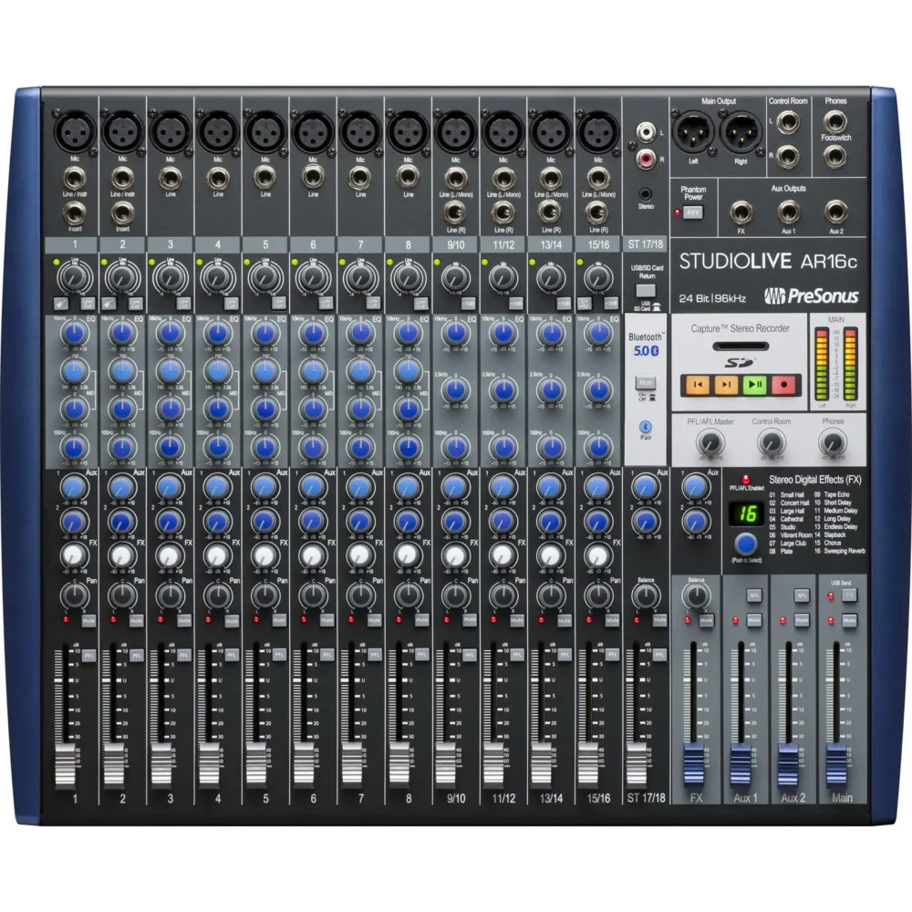 PreSonus StudioLive AR12c USB-C 16-kanalni mikser za studio, live i snimanje sa 12 XMAX preampa. Prodaja Artist d.o.o. Banja Luka, Sarajevo