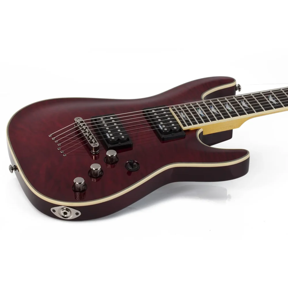 Schecter Omen Extreme-7, sedmožičana gitara, gitara sa 7 žica, Schecter Diamond Plus, mahagonij gitara, See-Thru Black, metal gitara. Prodaja u Artist d.o.o. prodavnicama Banja Luka, Sarajevo.