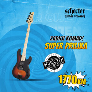 Schecter P-4 3-Tone Sunburst bass
