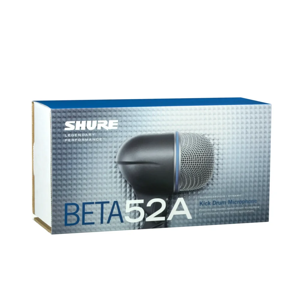 Shure Beta 52A dinamički mikrofon sa superkardioidnom karakteristikom za bas bubanj i niskofrekventne instrumente. Prodaja Artist d.o.o. Banja Luka, Sarajevo