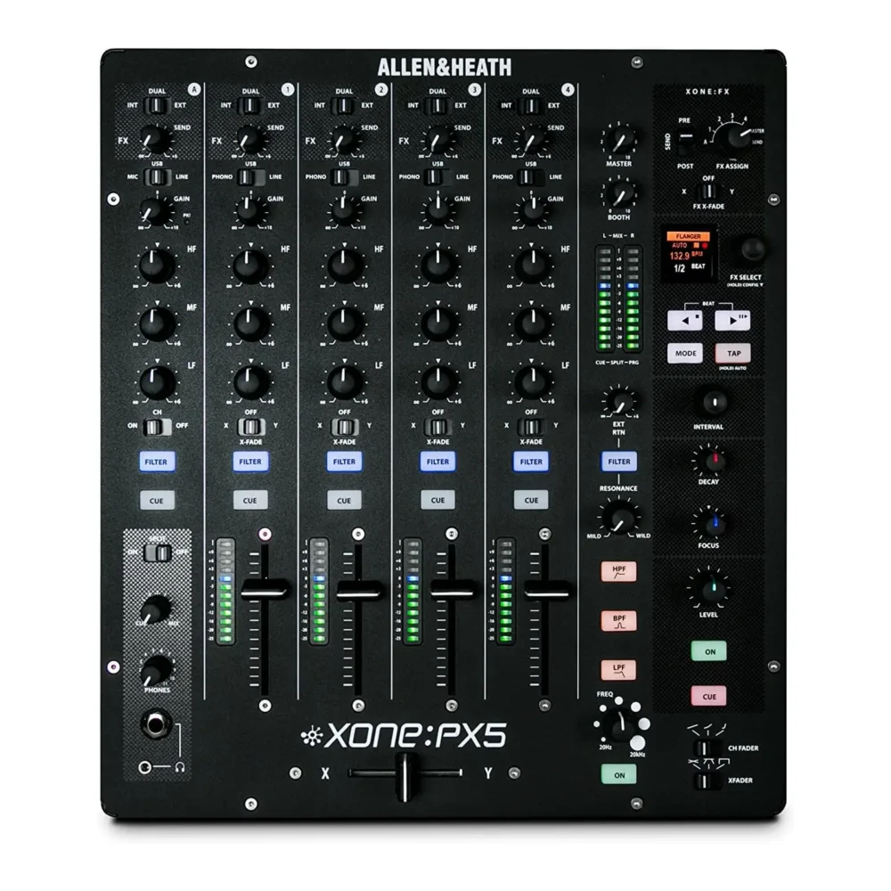 Xone:PX5 DJ mikser sa 4+1 kanalom, USB audio interfejsom i profesionalnim efektima - Prodaja Artist d.o.o. Banja Luka, Sarajevo, Doboj.