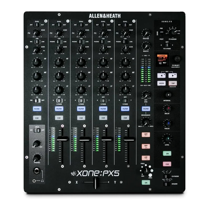 Xone:PX5 DJ mikser sa 4+1 kanalom, USB audio interfejsom i profesionalnim efektima - Prodaja Artist d.o.o. Banja Luka, Sarajevo, Doboj.