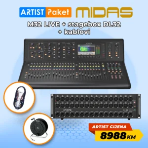 Artist Paket MIDAS M32 LIVE + stagebox DL32 + kablovi