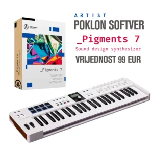 Arturia KeyLab Essential 49 mk3 White MIDI kontroler + poklon Pigments software