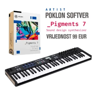 Arturia KeyLab Essential 61 mk3 Black MIDI kontroler + poklon Pigments software