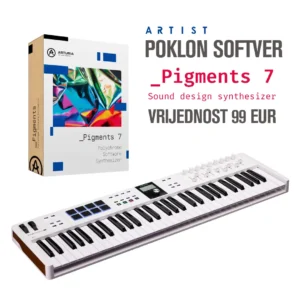 Arturia KeyLab Essential 61 mk3 White MIDI kontroler + poklon Pigments software