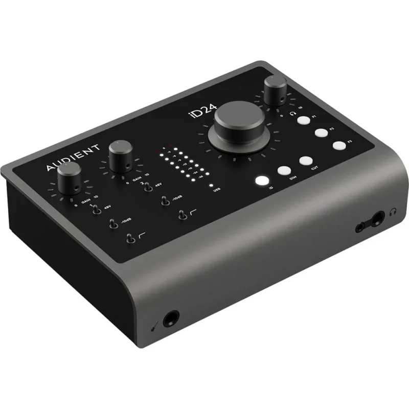 Audient iD24 Desktop USB-C audio interfejs sa Class-A mikrofonskim pretpojačalima i ADAT ekspanzijom. Prodaja Artist d.o.o. Banja Luka, Sarajevo, Doboj.
