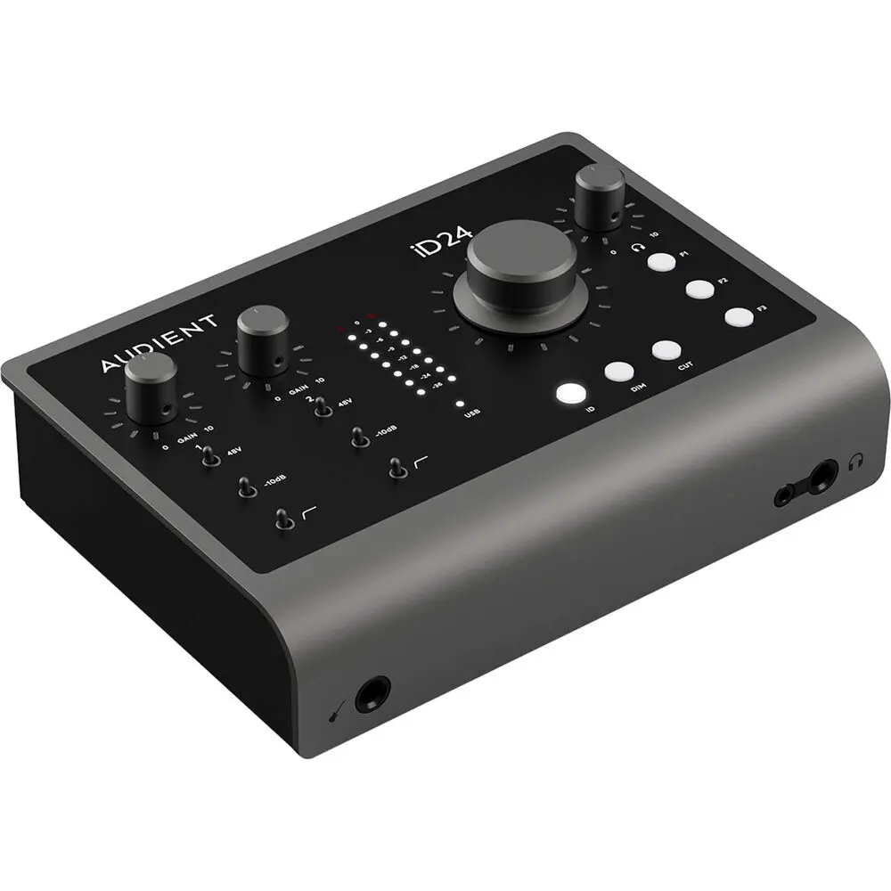 Audient iD24 Desktop USB-C audio interfejs sa Class-A mikrofonskim pretpojačalima i ADAT ekspanzijom. Prodaja Artist d.o.o. Banja Luka, Sarajevo, Doboj.