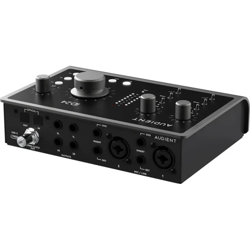 Audient iD24 Desktop USB-C audio interfejs sa Class-A mikrofonskim pretpojačalima i ADAT ekspanzijom. Prodaja Artist d.o.o. Banja Luka, Sarajevo, Doboj.