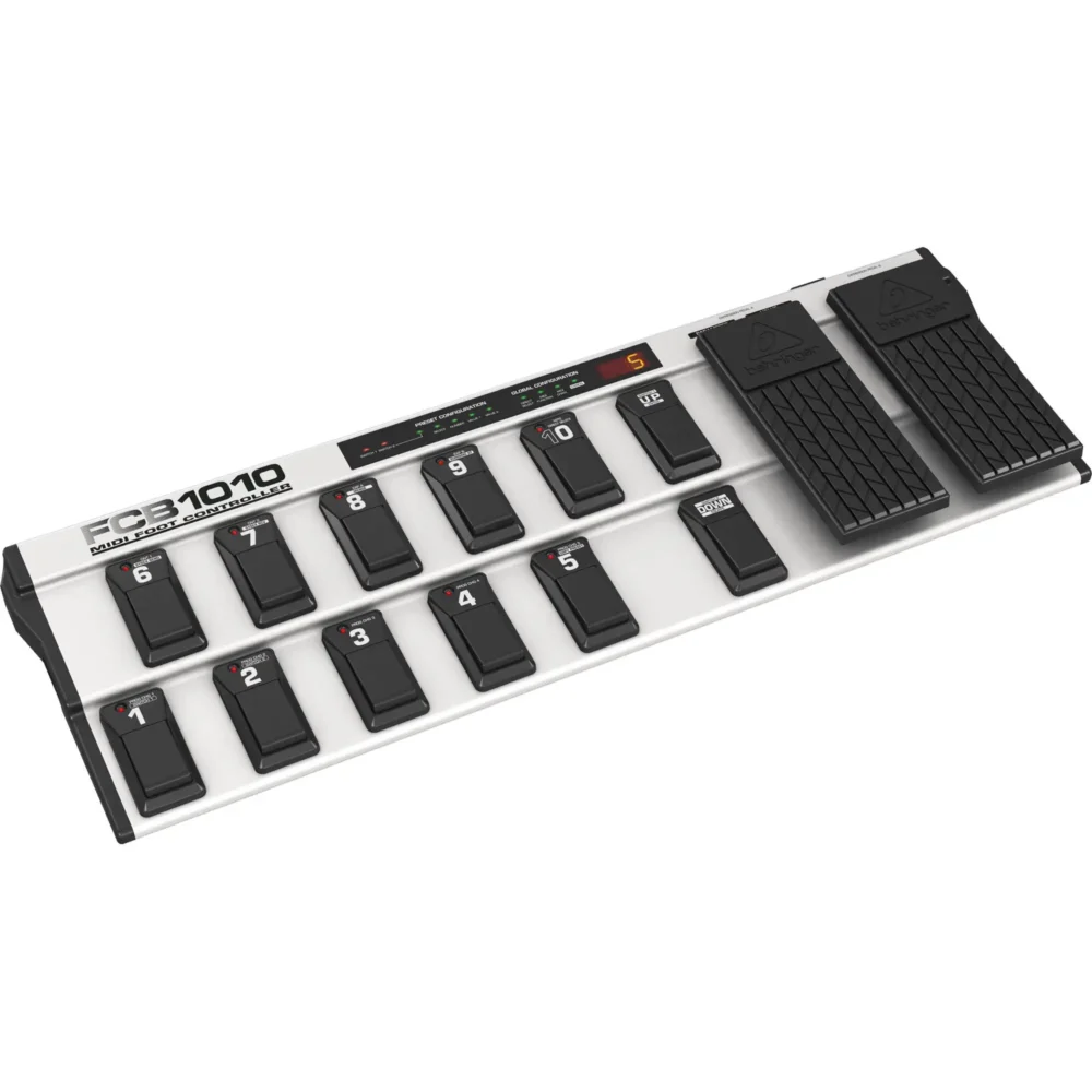Behringer FCB1010, MIDI kontroler, podna pedala, MIDI foot controller, kontrola pojačala, ekspresiona pedala, MIDI footboard. Prodaja u Artist d.o.o. prodavnicama Banja Luka, Sarajevo.