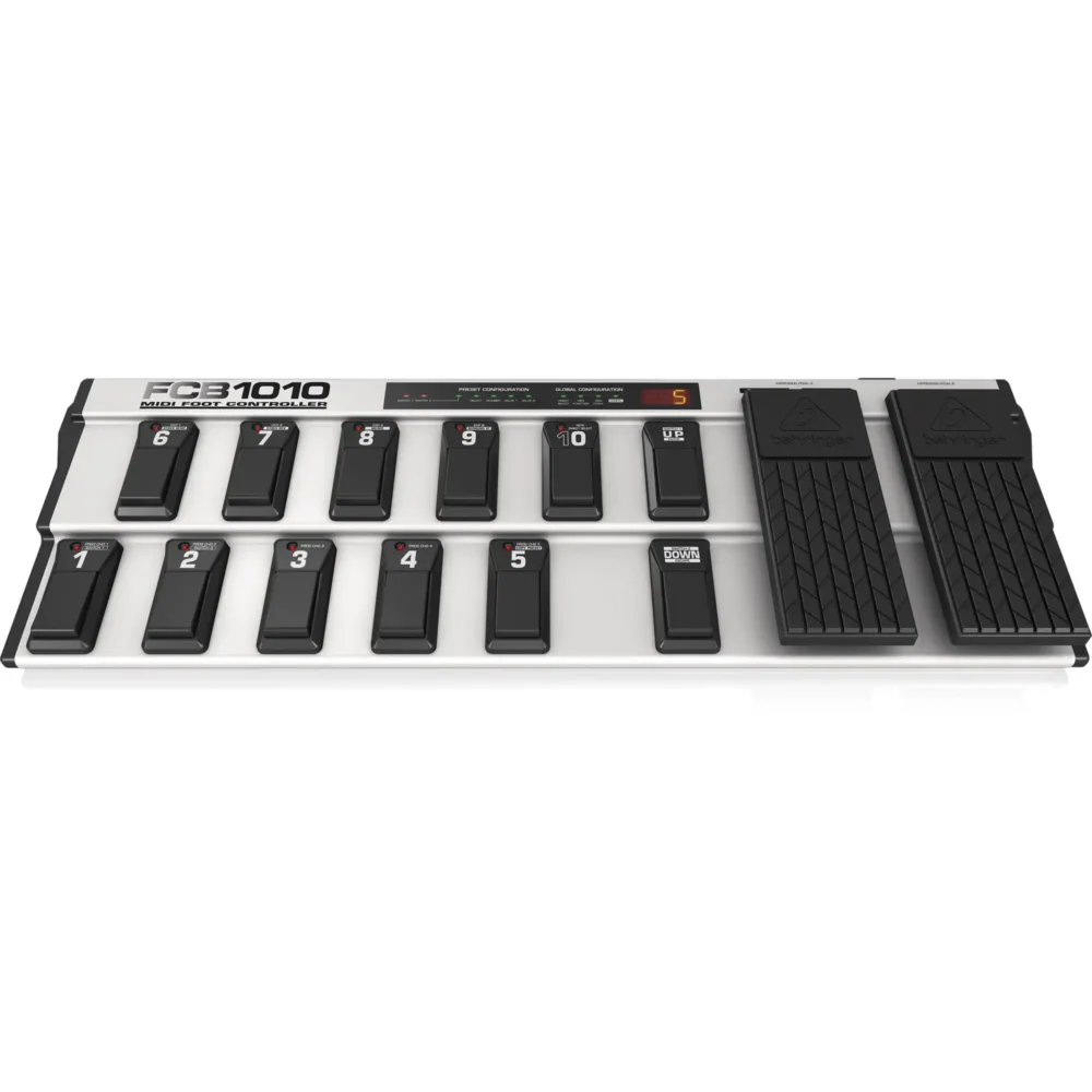 Behringer FCB1010, MIDI kontroler, podna pedala, MIDI foot controller, kontrola pojačala, ekspresiona pedala, MIDI footboard. Prodaja u Artist d.o.o. prodavnicama Banja Luka, Sarajevo.