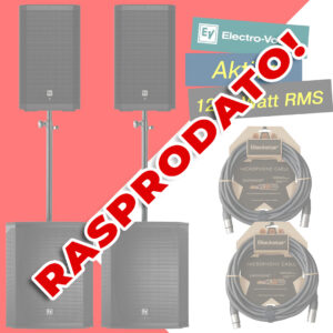 Electro-Voice razglas paket - 2x ZLX8P-G2, 2x ELX200-12SP, 2x sub-sat stalak, 2x signal 3met kabl