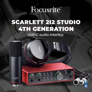 Focusrite SCARLETT 2i2 STUDIO 4th Generation USB-C audio interfejs