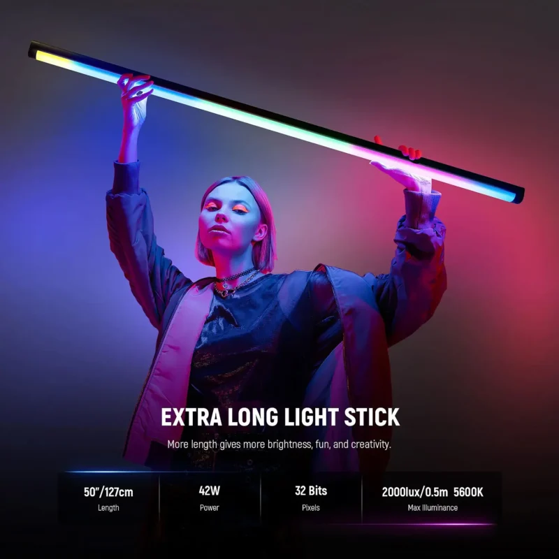 Neewer TL120C RGB LED svjetlosna cijev 4' za video i foto produkciju – Prodaja Artist d.o.o. Banja Luka, Sarajevo