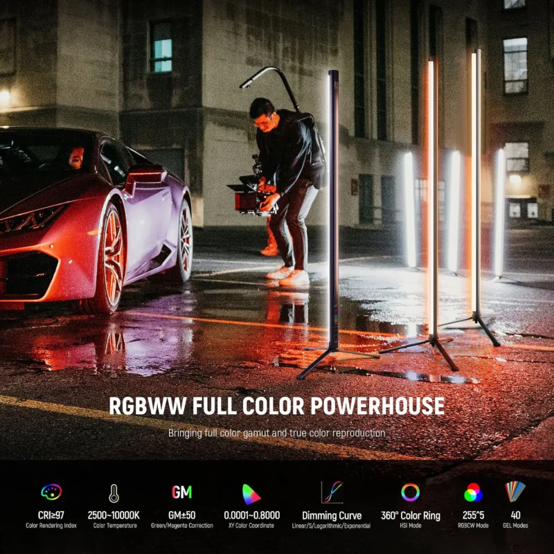 Neewer TL120C RGB LED svjetlosna cijev 4' za video i foto produkciju – Prodaja Artist d.o.o. Banja Luka, Sarajevo