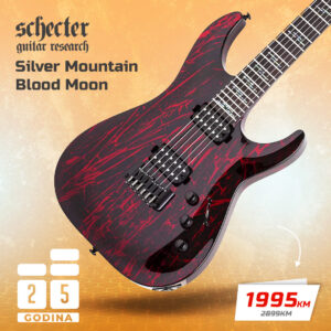Schecter C-1 Silver Mountain Blood Moon gitara