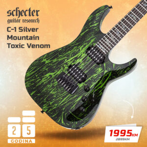 Schecter C-1 Silver Mountain Toxic Venom gitara