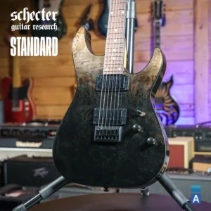 Schecter C-1 STANDARD Black Fade Burst Burl gitara