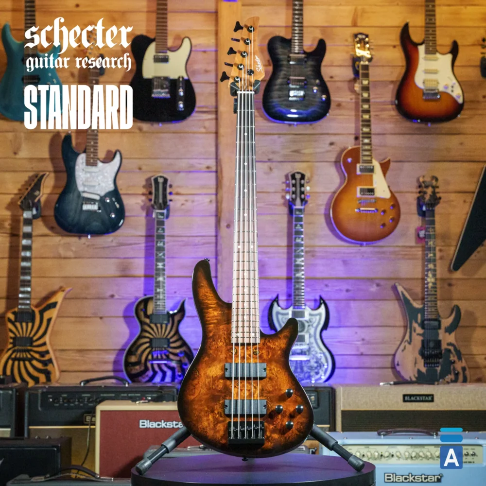 Schecter C-5 STANDARD Tobacco Burl bass gitara. Prodaja Artist d.o.o. Banja Luka, Sarajevo.