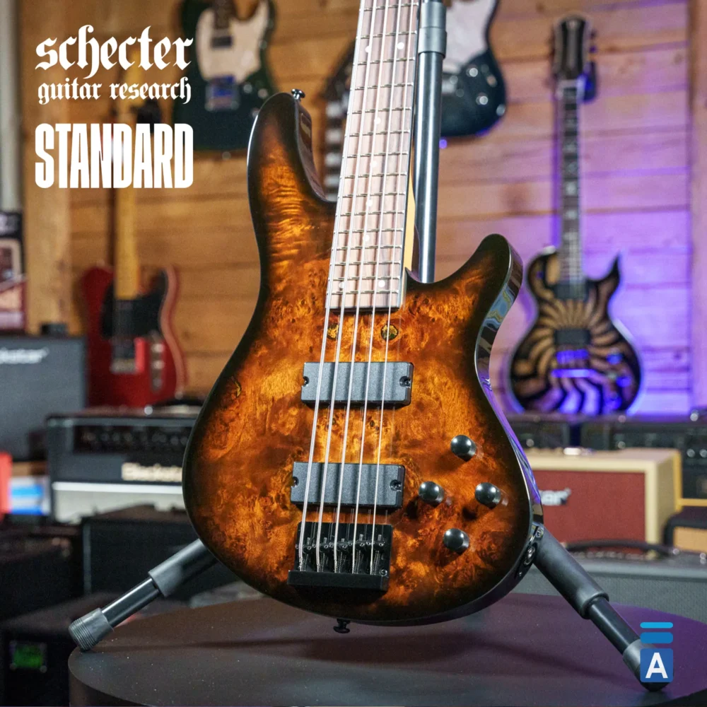 Schecter C-5 STANDARD Tobacco Burl bass gitara. Prodaja Artist d.o.o. Banja Luka, Sarajevo.