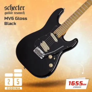 Schecter MV6 Gloss Black električna gitara