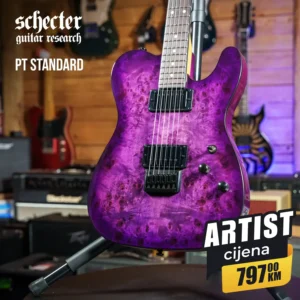 Schecter PT STANDARD Purple Burst Burl gitara