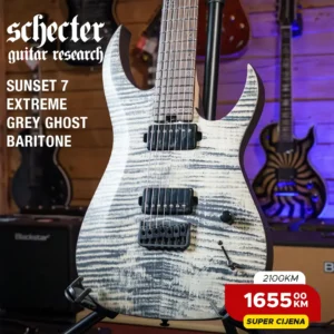 Schecter SUNSET 7 Extreme Grey Ghost Baritone sedmožičana gitara
