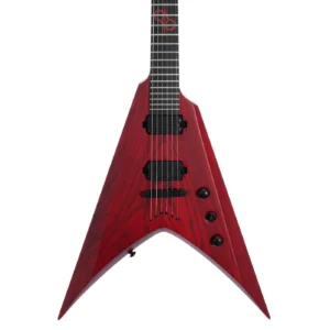 Solar V2.6TBR SK Trans Blood Red Matte gitara + torba