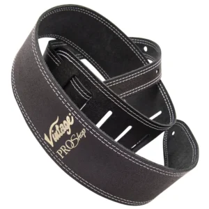 Vintage ProShop Leather kožni remen za gitaru crni