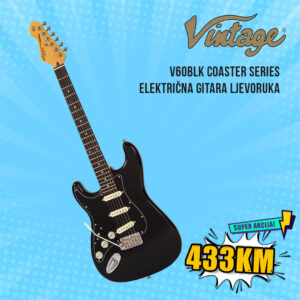 Vintage V60BLK Coaster Series električna gitara ljevoruka