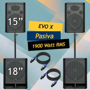Wharfedale Pro EVO X razglas - 2x X15, 2x X18B zvučnici + stalci i kablovi