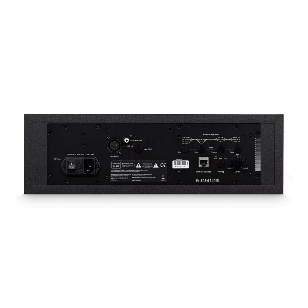 Adam A44H 130W dual 4" aktivni nearfield studio monitor sa X-ART visokotoncem, HPS waveguide, dual bass portom i Sonarworks kalibracijom za precizno miksanje. Prodaja Artist d.o.o. Banja Luka, Sarajevo.