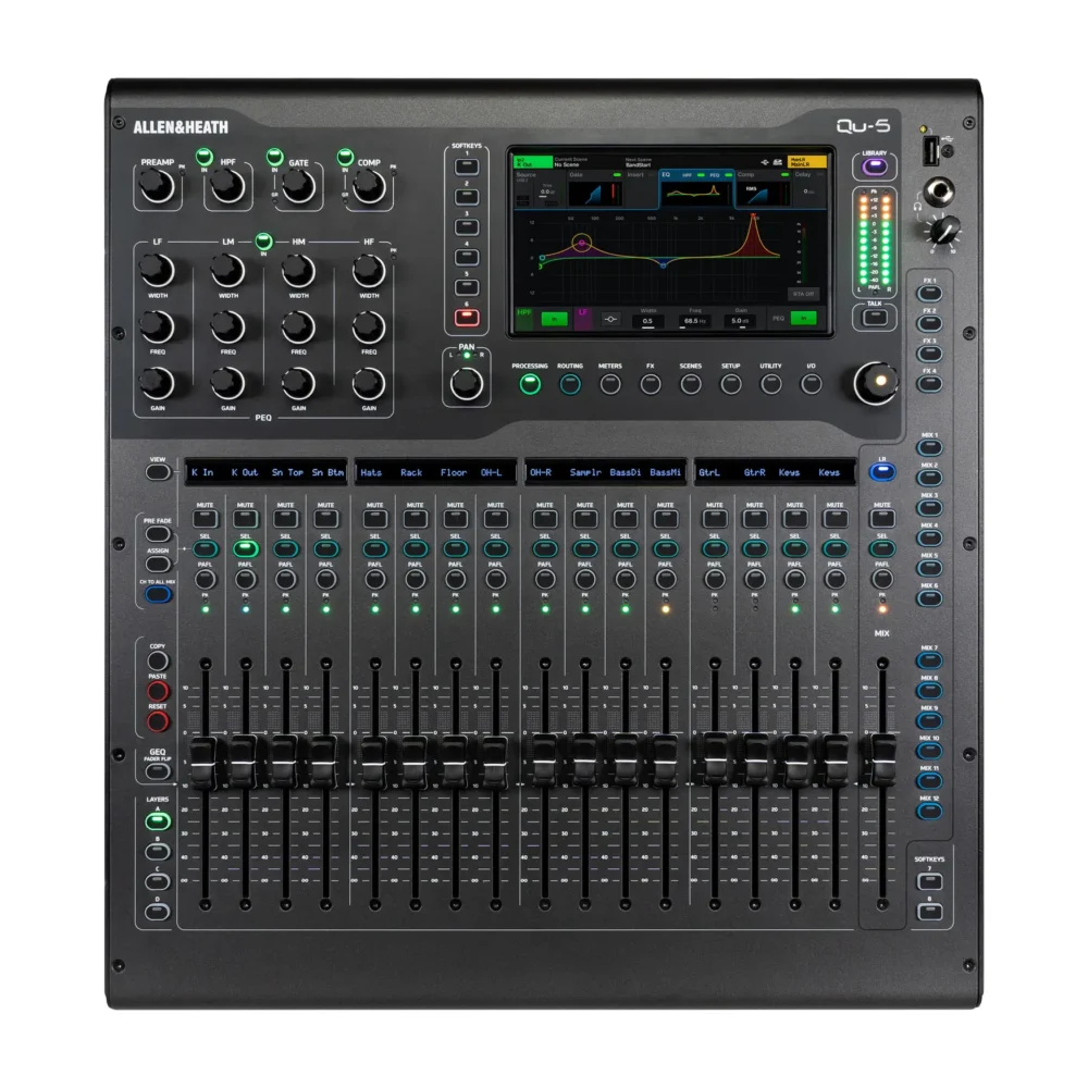 Allen & Heath Qu-5 digitalni mikser sa 96kHz DSP, USB/SD snimanjem i SLink povezivanjem. Prodaja Artist d.o.o. Banja Luka, Sarajevo, Doboj