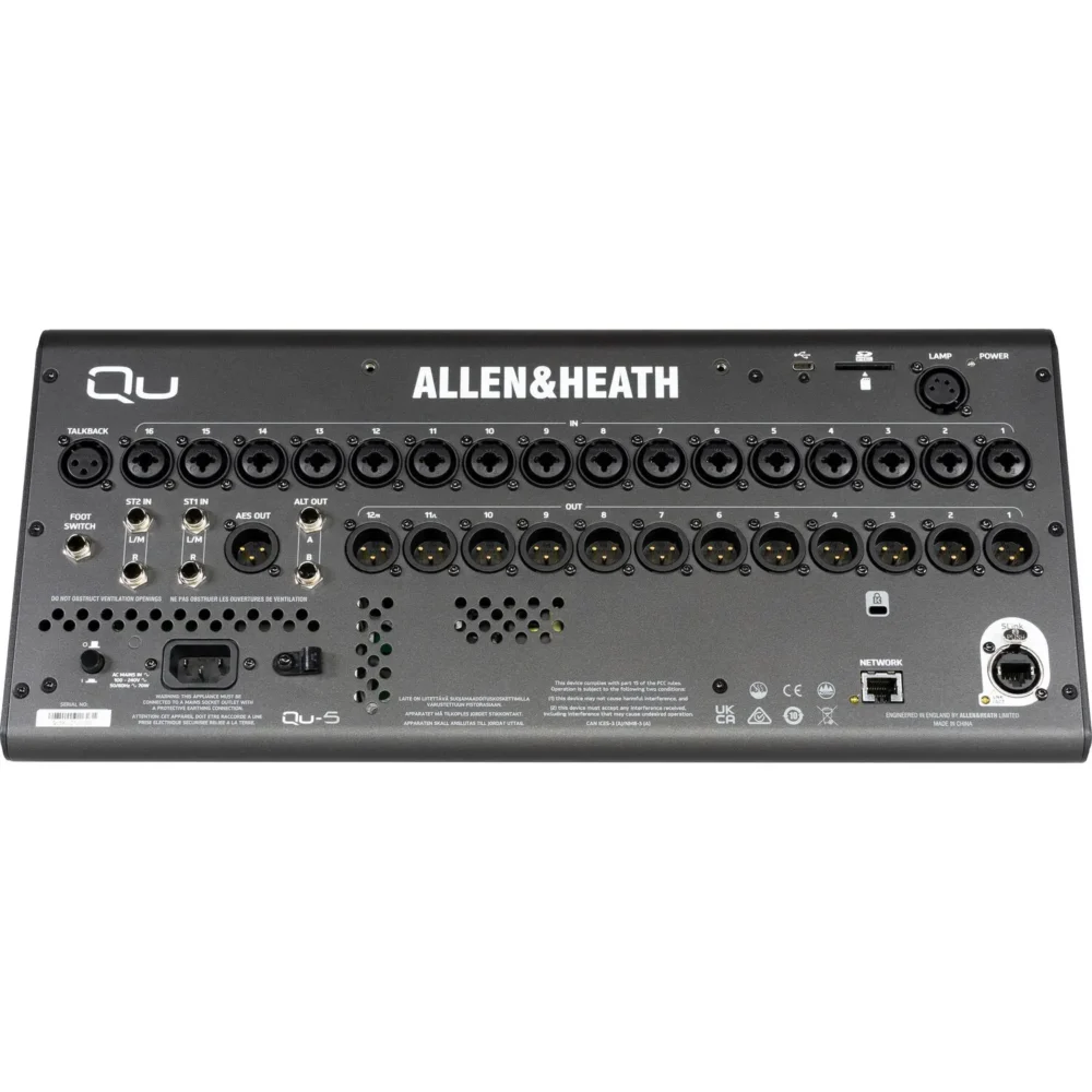 Allen & Heath Qu-5 digitalni mikser sa 96kHz DSP, USB/SD snimanjem i SLink povezivanjem. Prodaja Artist d.o.o. Banja Luka, Sarajevo, Doboj