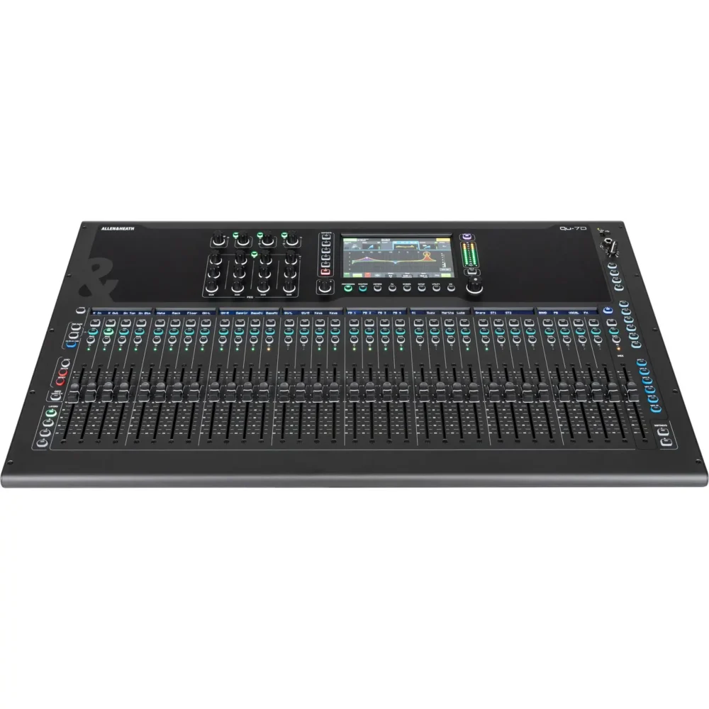 Allen & Heath Qu-7D digitalni mikser sa 33 motorizovana fadera, 96kHz obradom, Dante interfejsom i DEEP efektima. Prodaja Artist d.o.o. Banja Luka, Sarajevo, Doboj.