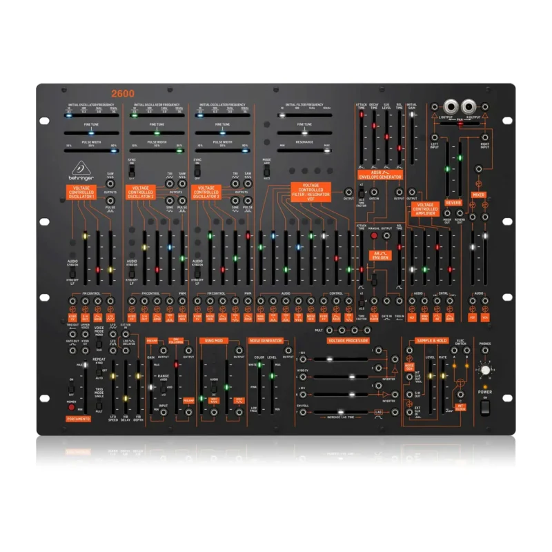 Behringer 2600 analogni semimodularni sintisajzer sa 3 VCO, patch sekcijom i rack kućištem. Prodaja Artist d.o.o. Banja Luka, Sarajevo, Doboj