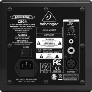 Behringer BEHRITONE C50A referentni studijski monitor, 5.25 inča, MDF kutija, XLR/TRS/RCA ulazi – Prodaja Artist d.o.o. Banja Luka, Sarajevo, Doboj