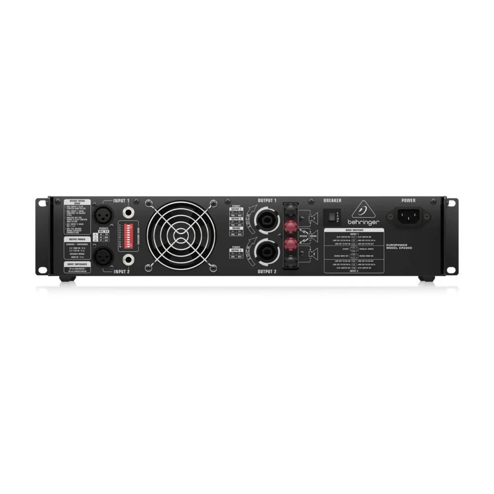 Behringer Europower EP2000 stereo pojačalo za binu i klubove sa ATR tehnologijom i speakON izlazima - Prodaja Artist d.o.o. Banja Luka, Sarajevo.