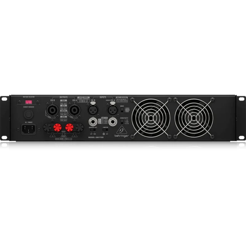 Behringer KM1700 stereo pojačalo 2x800W sa ATR tehnologijom i speakON konektorima. Prodaja Artist d.o.o. Banja Luka, Sarajevo, Doboj