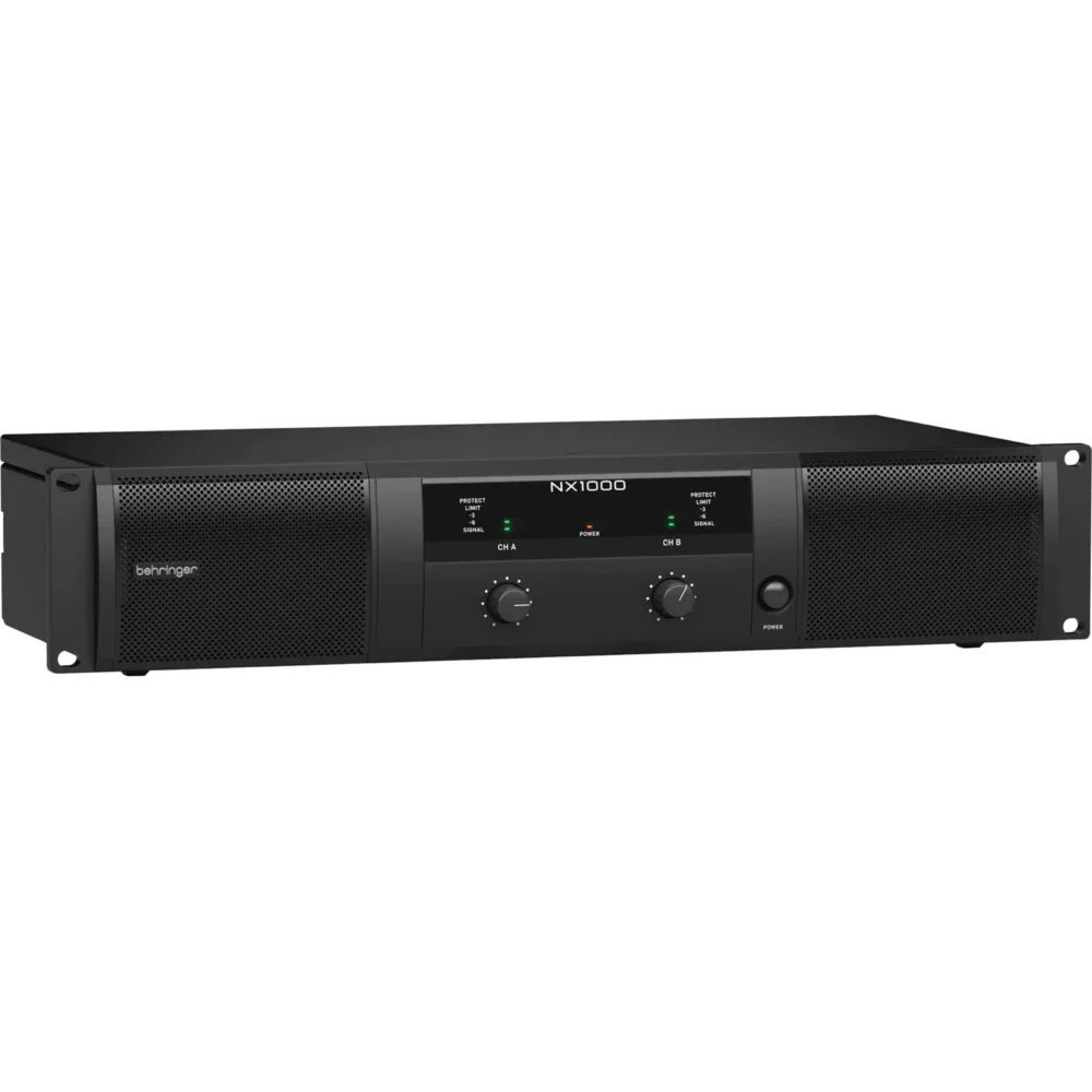 Behringer NX1000 dvokanalno Class-D pojačalo 2 x 500W sa speakON izlazima i LED indikatorima. Prodaja Artist d.o.o. Banja Luka, Sarajevo, Doboj